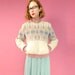 Sweater Coat Nordic Wool Fair Isle Knit Jacket S/M