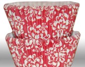 Damask Red GREASEPROOF Baking Cups Cupcake Liners - Quantity 50 Il_170x135