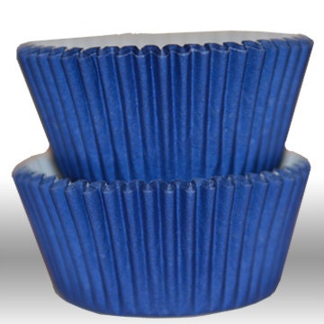 Solid Blue GREASEPROOF Baking Cups Cupcake Liners - Quantity 50 Il_570xn