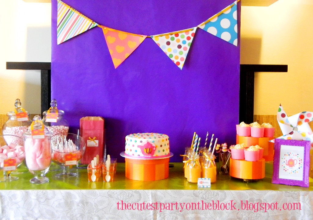 Tea Party Decorations for Birthdays or Baby Showers - DIY Printable Decor by BeeAndDaisy Il_570xn