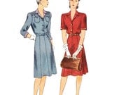 40s Dress Pattern/ Vintage 1940s Simplicity Dress Sewing Pattern 4479