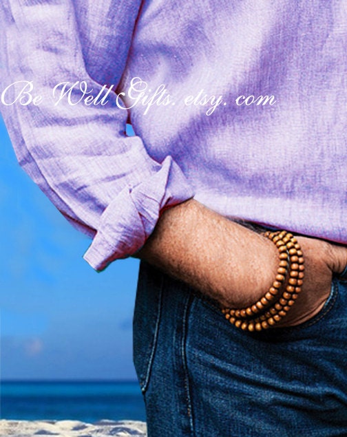 Mens Custom Wrap Meditation Bracelet