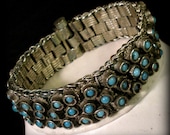 Bubbly Turquoise Glass Ethnic Bracelet