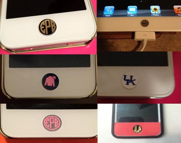 Monogrammed Iphone Buttons