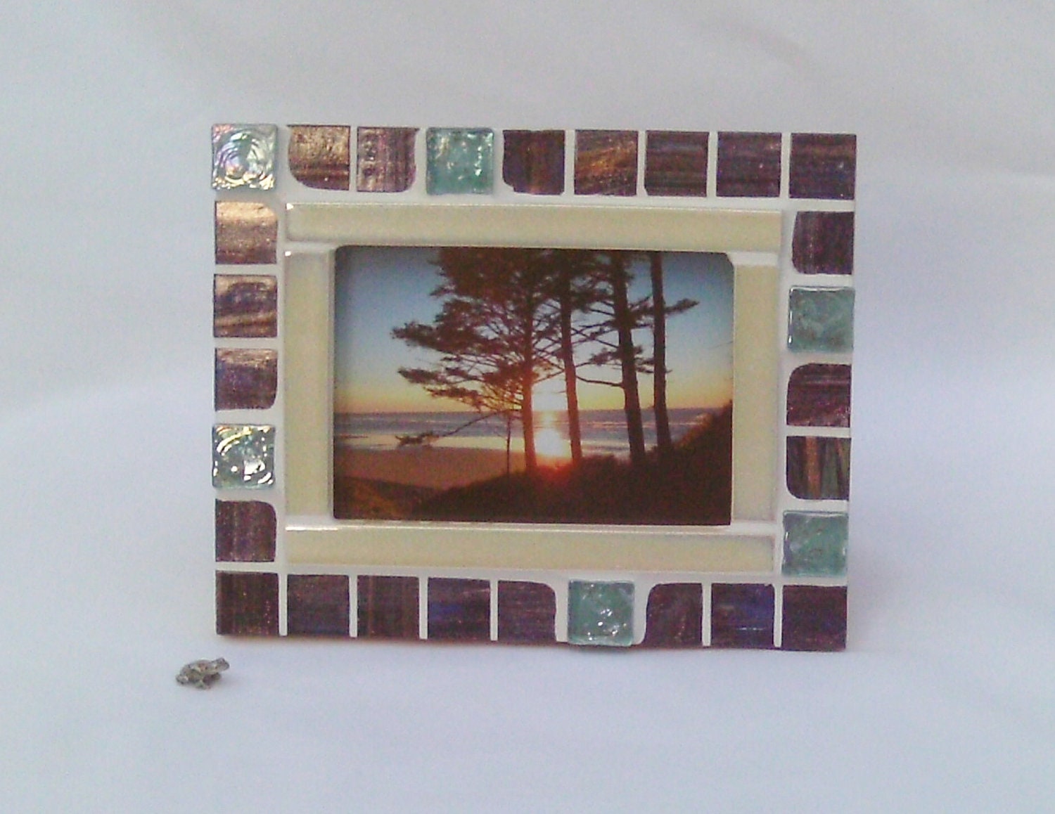 mosaic picture frame --- holds a 3x5 photo