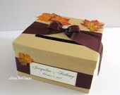 Wedding Gift Card Money Box Fall Autumn Wedding- You customize colors and accessories