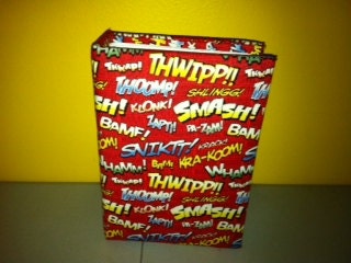 Red Allover Superhero Comic Book Photo Album