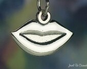 Lips Charm Sterling Silver Kiss for Kissing and Love Designs