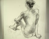 Original drawing from life, Seated Female