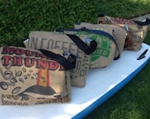 5 Semi-Custom Groomsmen Gifts - Eco-Friendly and Handmade Messenger Bags from a Recycled Coffee Sack