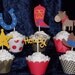 12 Cowboy Cow Boy Cowgirl Cow Girl Themed Paper Pieced Cupcake Toppers ... choose color & combination ... red brown yellow blue