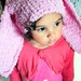 SALE 3 to 6m Pink Bunny Hat Baby Beanie - Crochet Bunny Ears Baby Hat in Baby Pink Flopsy Rabbit Hat Baby Animal Hat Photo Prop