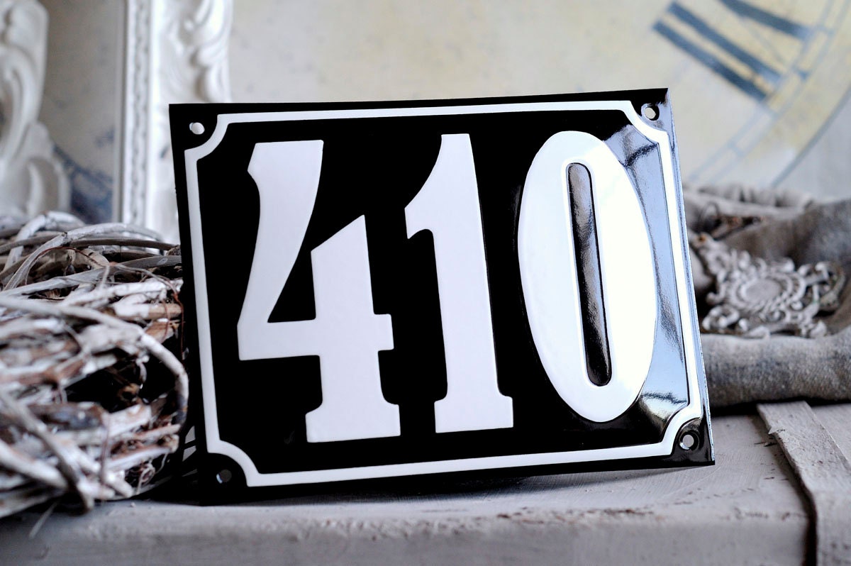 Enamel House Number 5.9" x 7.9"