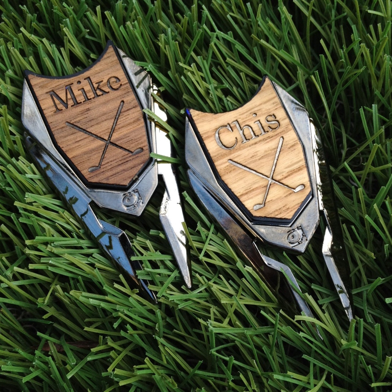 Personalized Groomsmen Gifts Wood Golf Ball Marker / Divot Remover - Gifts for Groomsmen, Best Man Gift, Father of the Bride Gift