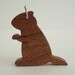 Groundhog Necklace Woodchuck Walnut Hand Cut Wood Animal Pendant Scroll Saw