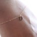 Gold Initial Charm Bracelet, Tiny Initial - Dainty Bracelet - Personalized Monogram Bracelet - Hand Stamped 14k Gold Fill - Bridesmaid Gift