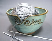 Yarn Bowl in Green (As Featured in Vogue Knitting) MADE TO ORDER