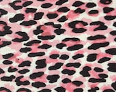 Pink leopard 54" wide home decor fabric, medium weight