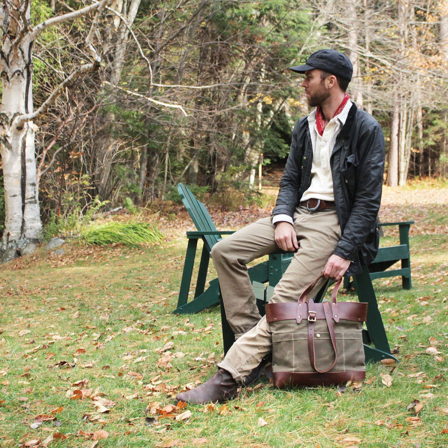 Fold Over Tote - Ranger Tan and Medium Canvas