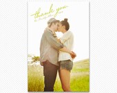 Wedding Thank You Card or Magnet - Scripted