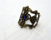 Customizable Swawrovski Crystal and Filigree Ear Cuff - Choose Your Colors