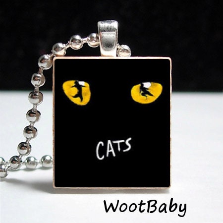 Cats Scrabble Pendant - Ball Chain Included - Buy 2 Get 1 Free