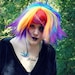 SALE - RAINBOW MAGIC wig // Red Purple Blue Yellow Pink Orange -- Scene Punk Hair