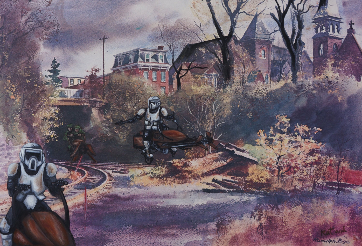 Country Home of the Storm Trooper- Print fits 11 x 17 in frame (free shipping)