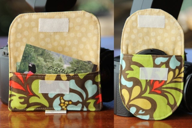 Lens Cap Pocket and Business Card Holder - Custom Photographer Gift Set - Made to Order