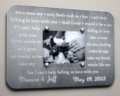 Metal Wedding Song Frame - Engraved Custom First Dance Picture Frame, Personalized Gift, 10 Year Anniversary
