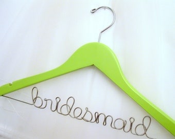 Bridal Party Hanger - Painted Mint Green or other Wedding Color