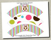 Owl Cupcake Wrappers - INSTANT DOWNLOAD Il_170x135