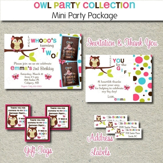 Owl Birthday Party Package - DIY Printable Il_570xn