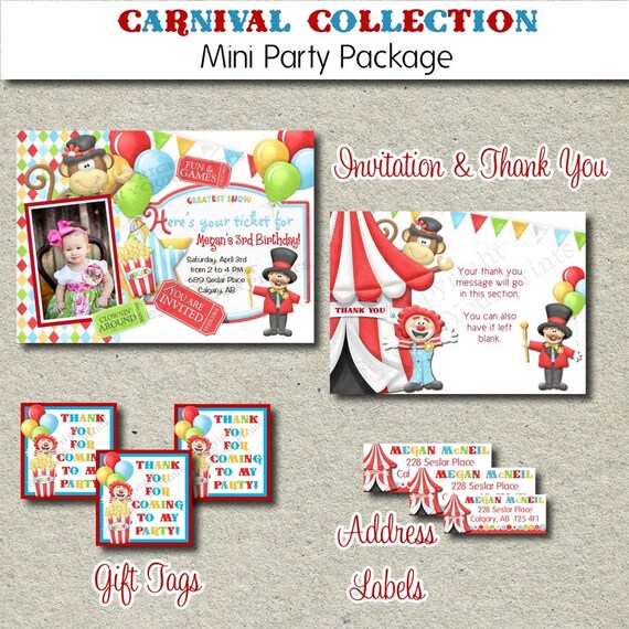 Circus Carnival Party Package - DIY Printable - Forever Your Prints Il_570xn