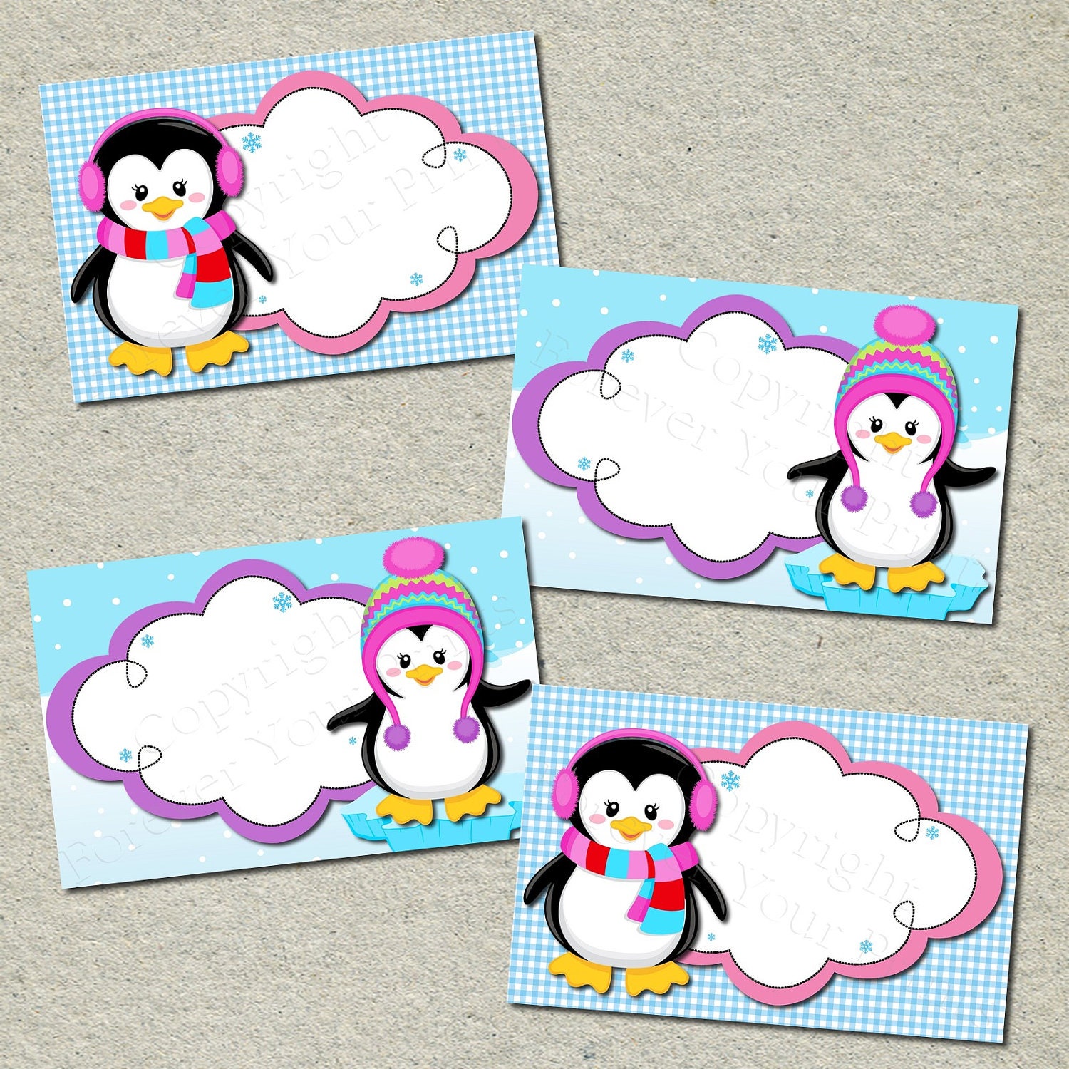 Winter ONEderland Buffet Table Labels - INSTANT DOWNLOAD Il_570xn