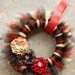Leopard and Silk Tu-Tu tulle wreath OOAK