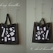 Made to Order, Large Market Tote, Shopper Bag : "Squares" Hand-printed on Washed Charcoal Grey