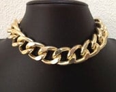 Brand New, Big Mama II, Thick Large Chunky Gold Chain, Light Gold, Choker