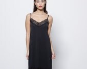 Black lingerie Sleepwear- sexy nightgown dress, women camisole, gift for her
