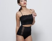 Valentines day, High Waist  Panties  Black lingerie sexy  brief Women's Underwear, gift for her - AndyVeEirn