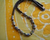 African Trade Beaded Necklace Prayer Bead Mala Rasta Mens Long Statement Hemp Tribal