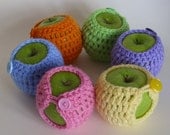 SET OF 10 Apple Jackets - party favors. choose your colors