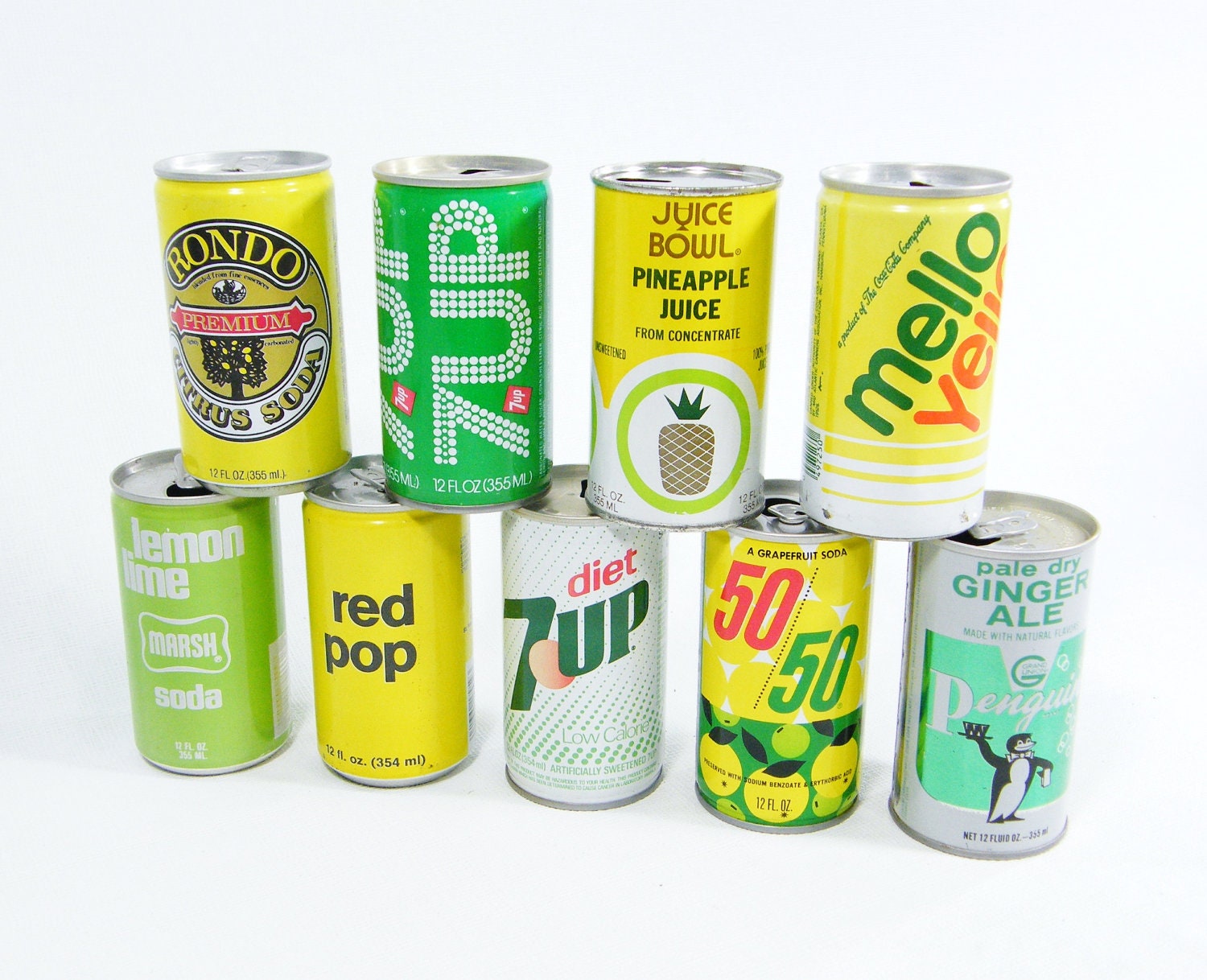 Vintage Pop Cans