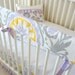 Wisteria Bumperless Crib Bedding set.