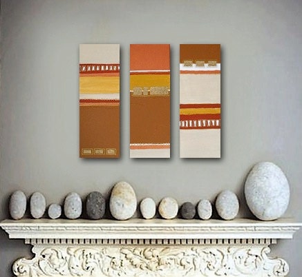SEDONA SERiES original abstract modern paintings - gallery fine art - contemporary interior design - ooak home wall decor - gold brown red