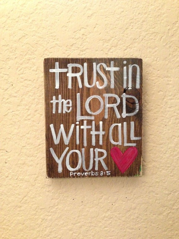 Trust in the Lord - Bible Verse Art - Scripture Art- 5 1/2" x 6 1/2" Original Painting - Grace for Grace by Tiffany Rachal