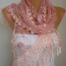 Salmon Lace Scarf - Women Scarf - Shawl Scarf - Cowl Scarf - fatwoman