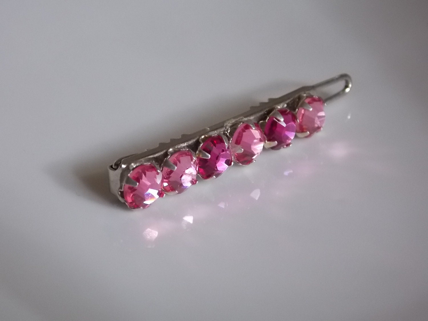 pink crystal toddler hair clip