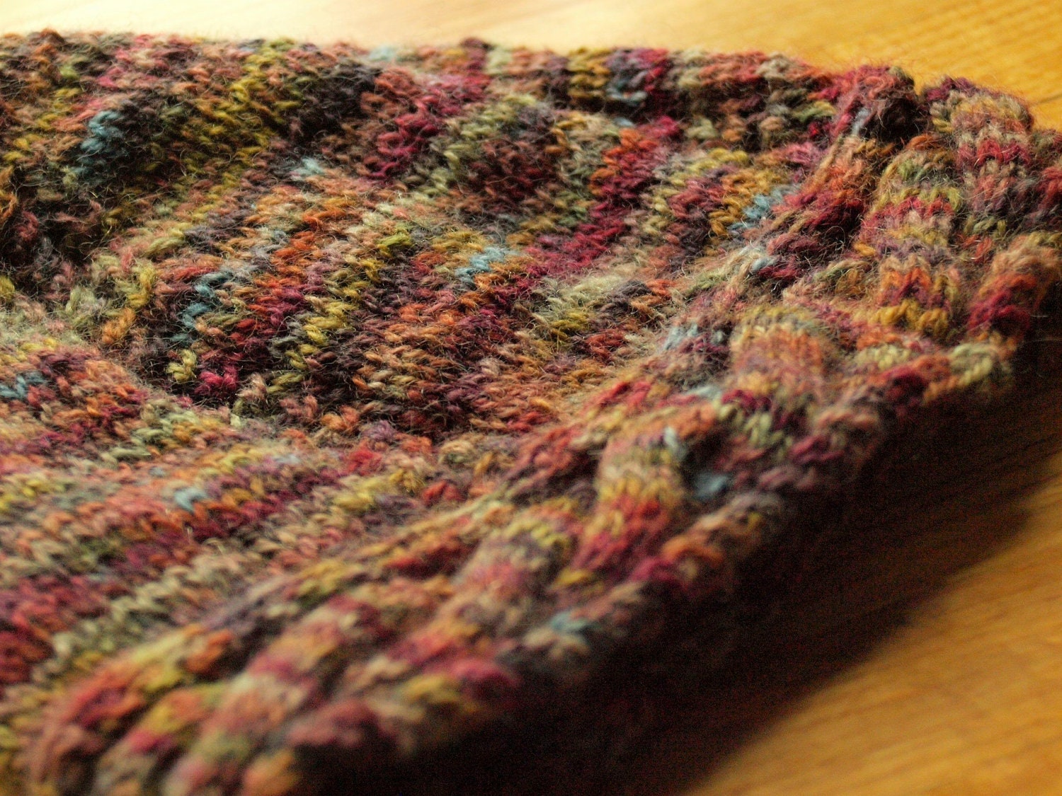 Cabled Rainbow Adult Hat
