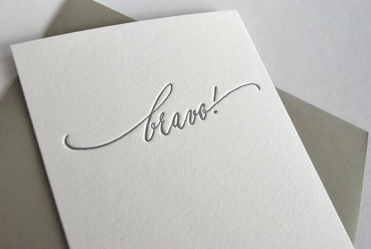 Letterpress Card-Bravo